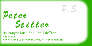 peter stiller business card